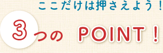 3つのPOINT！