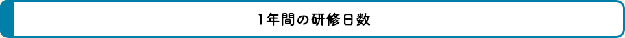 1年間の研修日数